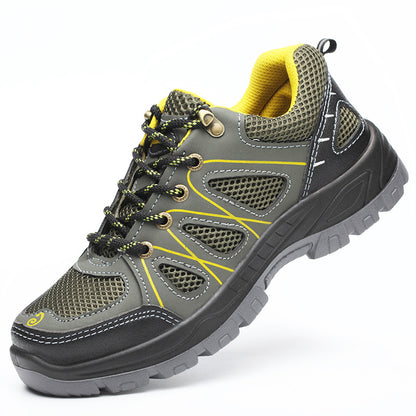 Breathable Mesh Fabric Anti Smashing And Puncture Protective Safety Shoes