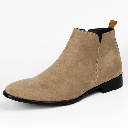 Fashion Men's Square Toe Ankle Boots