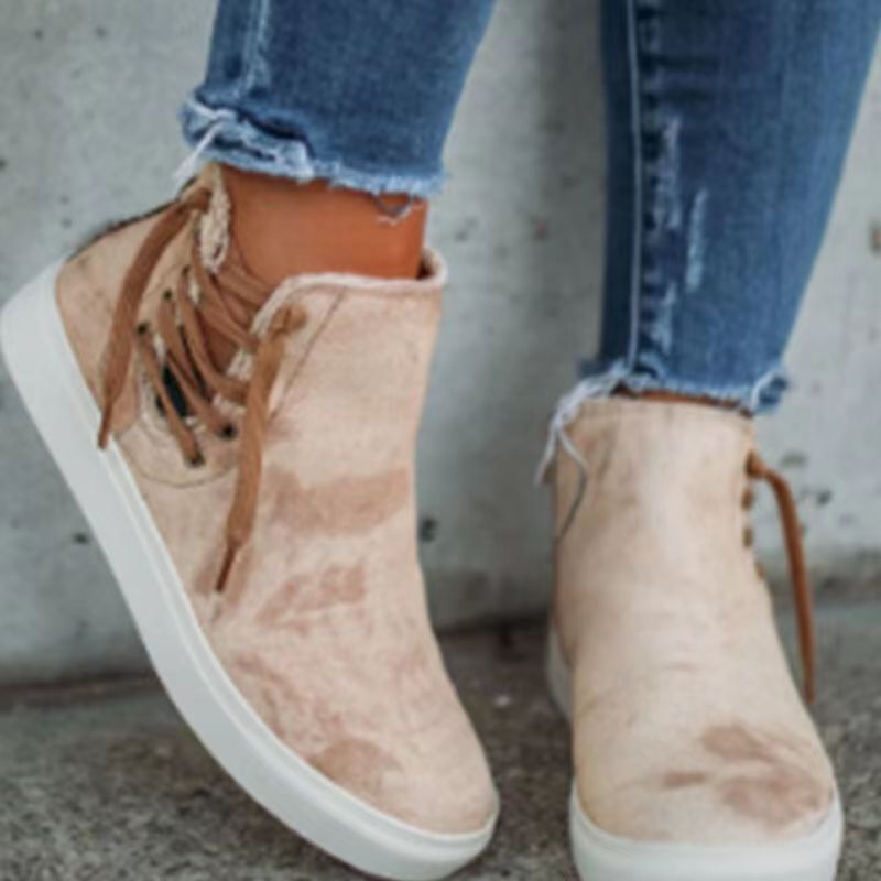 Flat Casual Canvas Shoes Hollow Out Tied