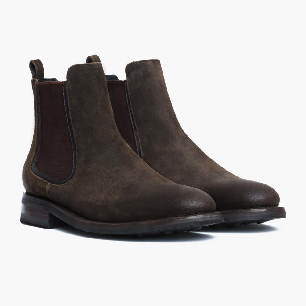 Men's All-Match Rubber Brown Round Toe  Boots