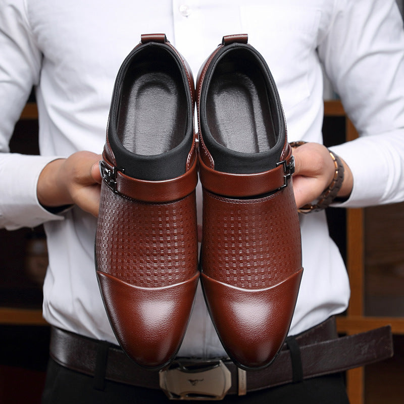 New Business Suits Men's Leather Shoes Large English Shoes