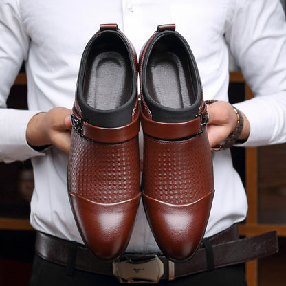 New Business Suits Men's Leather Shoes Large English Shoes