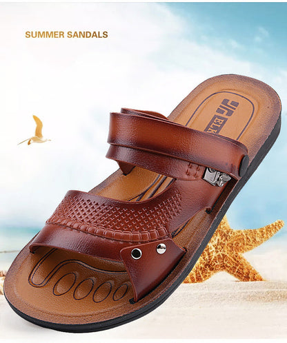 Outdoor Flip Flops Men's Casual Rubber Beach Shoes