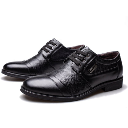 Men's Casual Leather Shoes Lychee Pattern Leather Shoes Men's Shoes