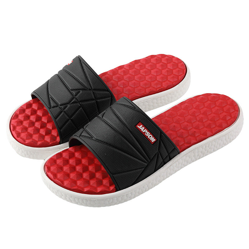 Men's Tide Drag Non-Slip Massage Slippers Bath Flip Flops