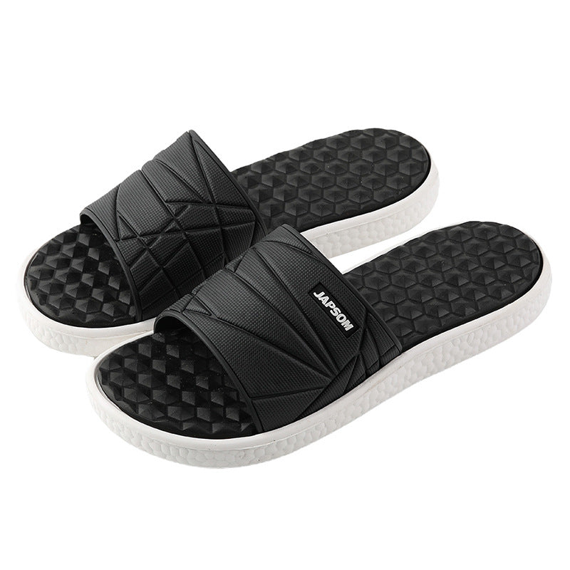 Men's Tide Drag Non-Slip Massage Slippers Bath Flip Flops