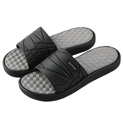 Men's Tide Drag Non-Slip Massage Slippers Bath Flip Flops