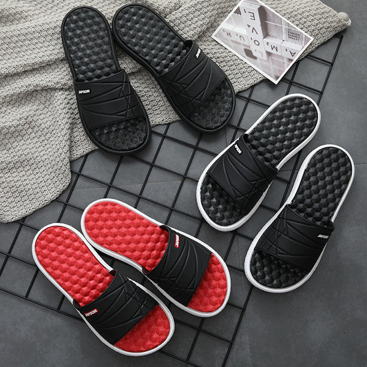 Men's Tide Drag Non-Slip Massage Slippers Bath Flip Flops