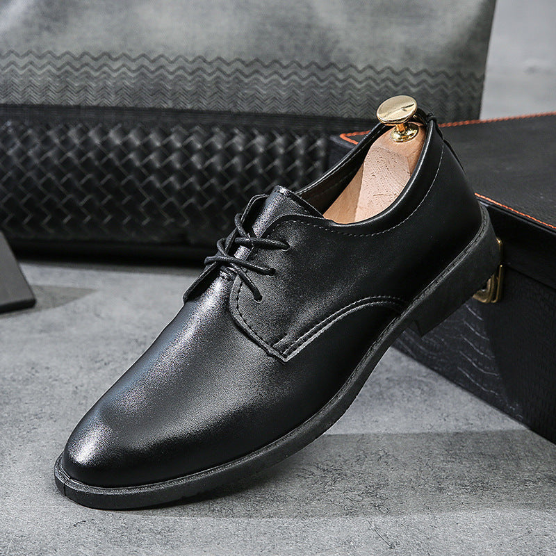 Men'S Casual Shoes Men'S Korean Black Youth Soft Soled British Business Dress Soft Soled Men'S Shoes Autumn Work Shoes