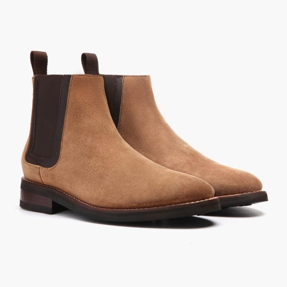 Men's All-Match Rubber Brown Round Toe  Boots