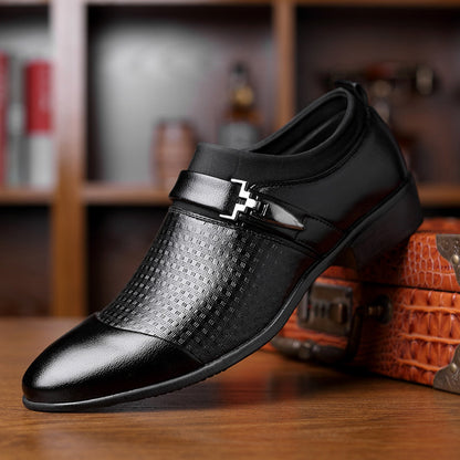 New Business Suits Men's Leather Shoes Large English Shoes