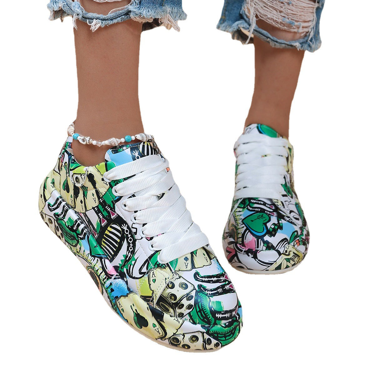 Hand-painted Shoes Women's Platform Casual Shoes Painted Sports