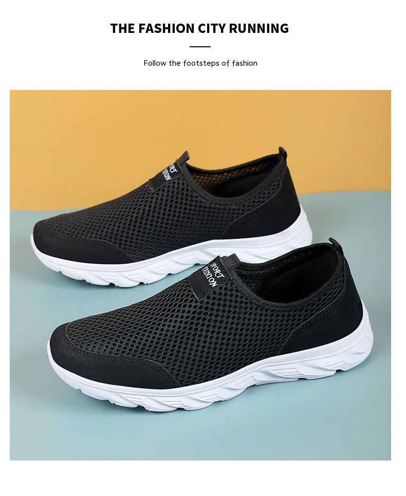 Men's Summer Mesh Slip-on Breathable Sneaker Lightweight Travel Shoes