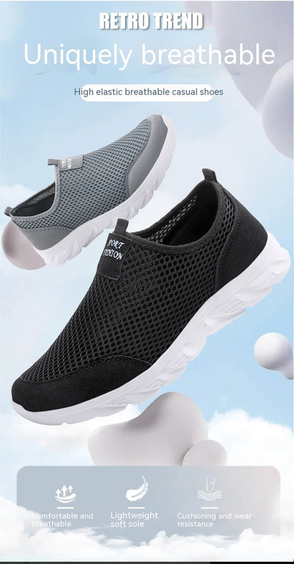 Men's Summer Mesh Slip-on Breathable Sneaker Lightweight Travel Shoes