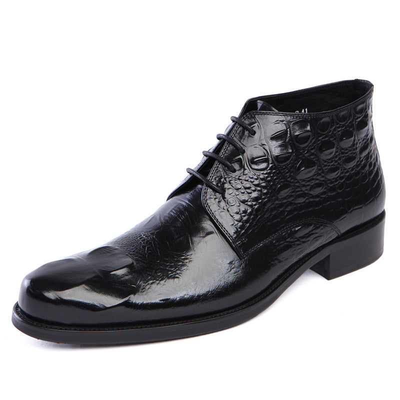 Hairdresser Men's Boots High Top Leather Shoes