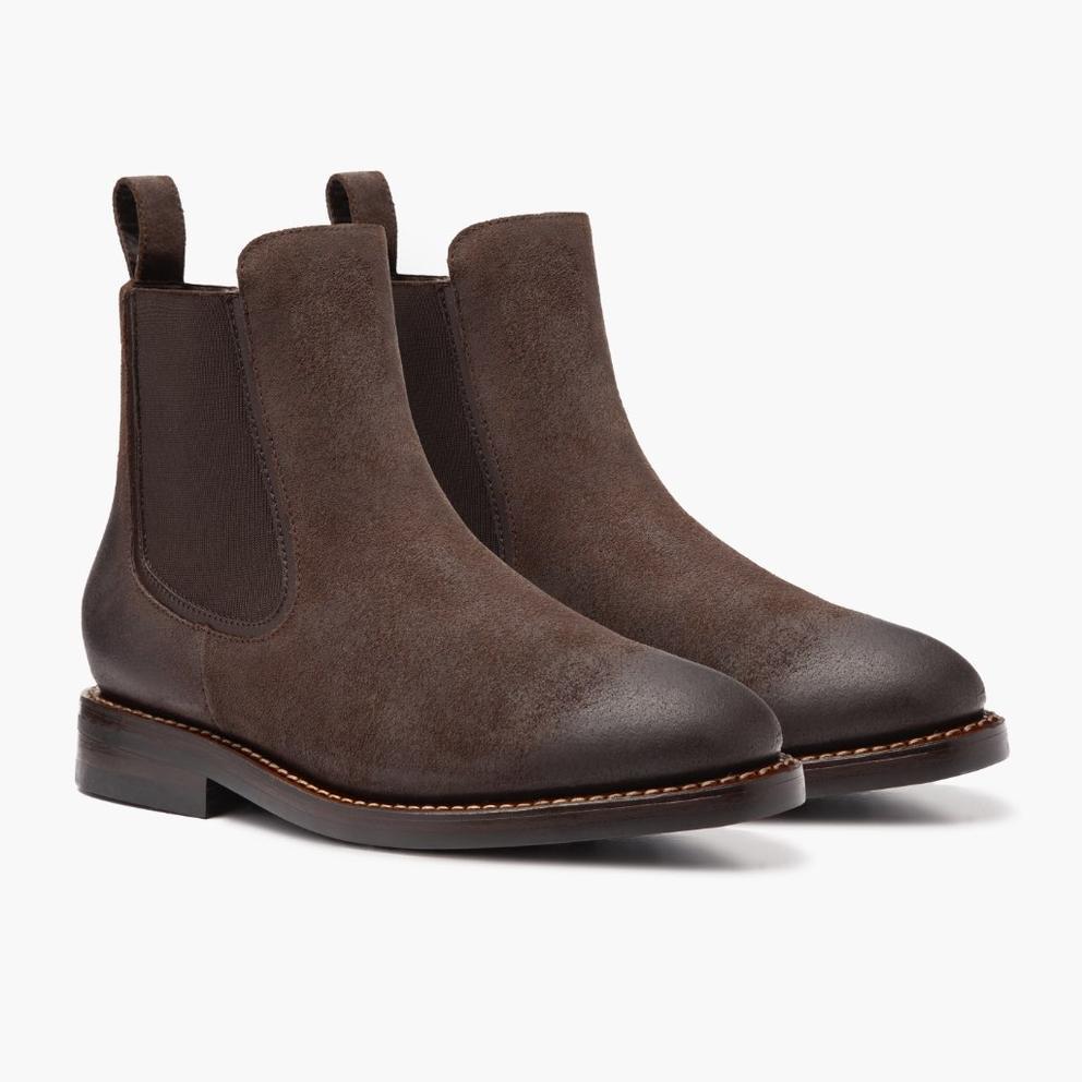 Men's All-Match Rubber Brown Round Toe  Boots