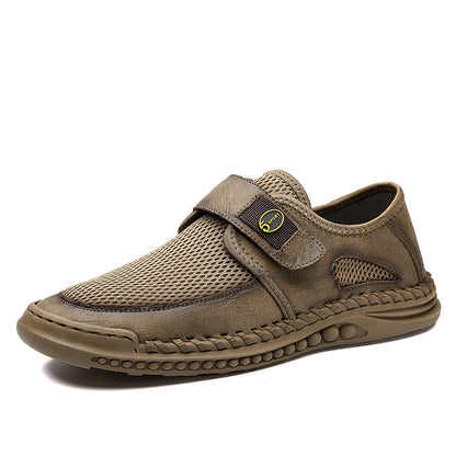 Breathable Mesh Men's Shoes Are Versatile And Flat Bottomed