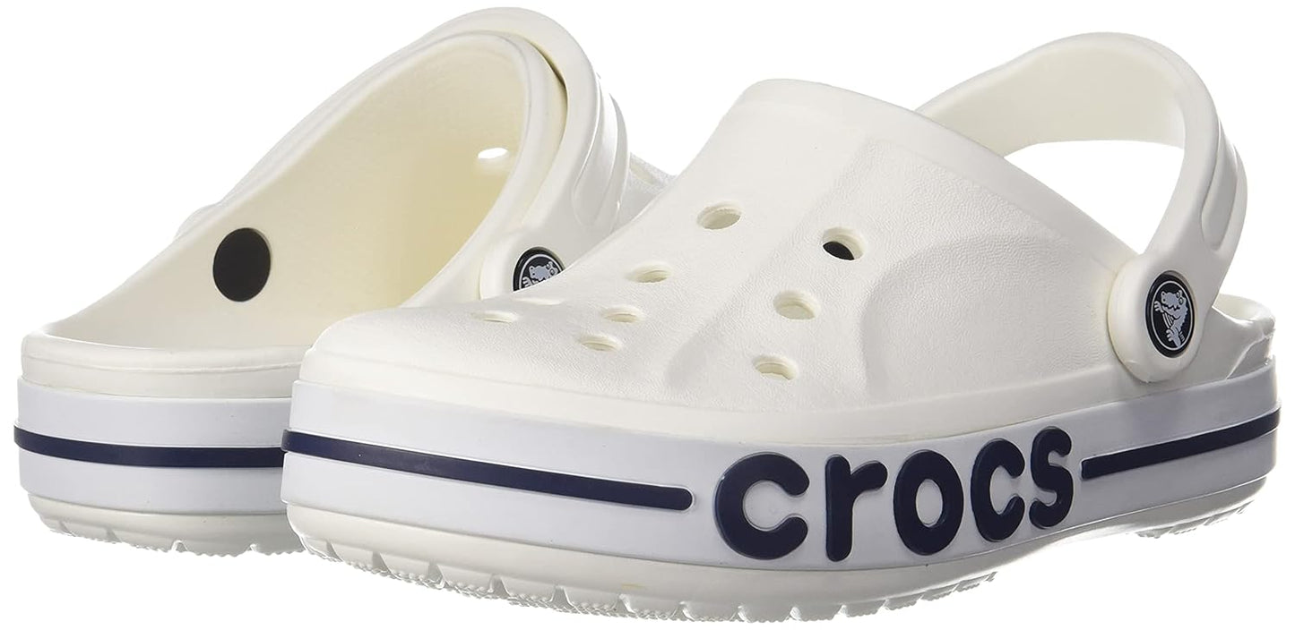 Crocs Unisex-Adult Bayaband Slingback Clog  White/Navy