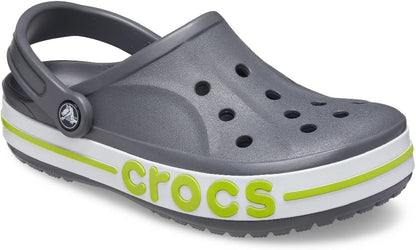 Crocs Unisex-Adult Bayaband Slingback Clog  Slate Grey/Lime Punch