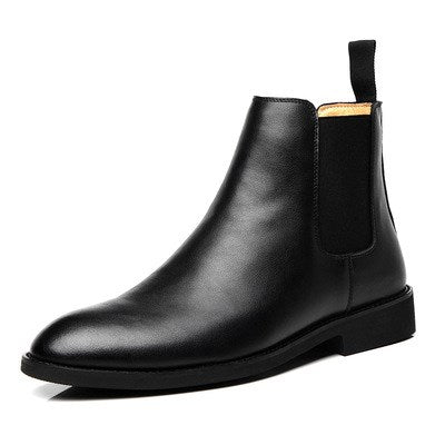 Men British Winter Elegant PU Leather Boots