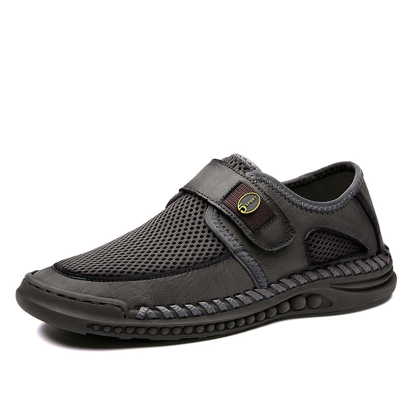 Breathable Mesh Men's Shoes Are Versatile And Flat Bottomed