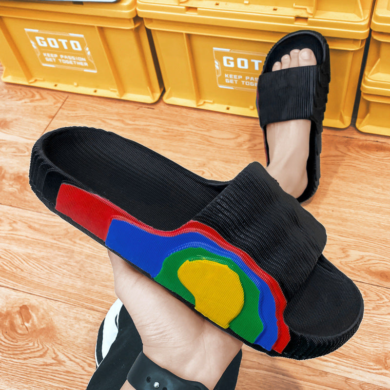 Solid Color Flip-flops Couples Home Slippers