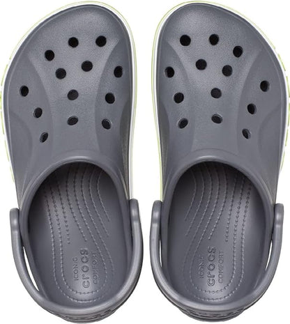 Crocs Unisex-Adult Bayaband Slingback Clog  Slate Grey/Lime Punch