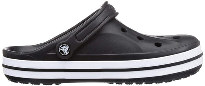 Crocs Unisex-Adult Bayaband Slingback Clog  Black/White