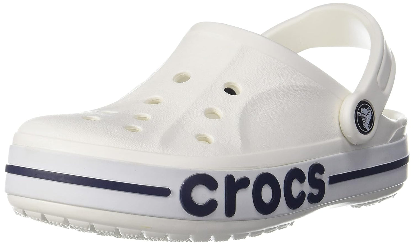 Crocs Unisex-Adult Bayaband Slingback Clog  White/Navy