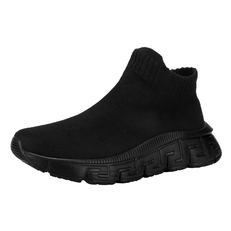 Technology Flying Woven Surface Winter Fashionable Breathable Comfortable Slip-on Casual Shoes