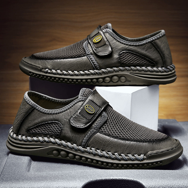 Breathable Mesh Men's Shoes Are Versatile And Flat Bottomed