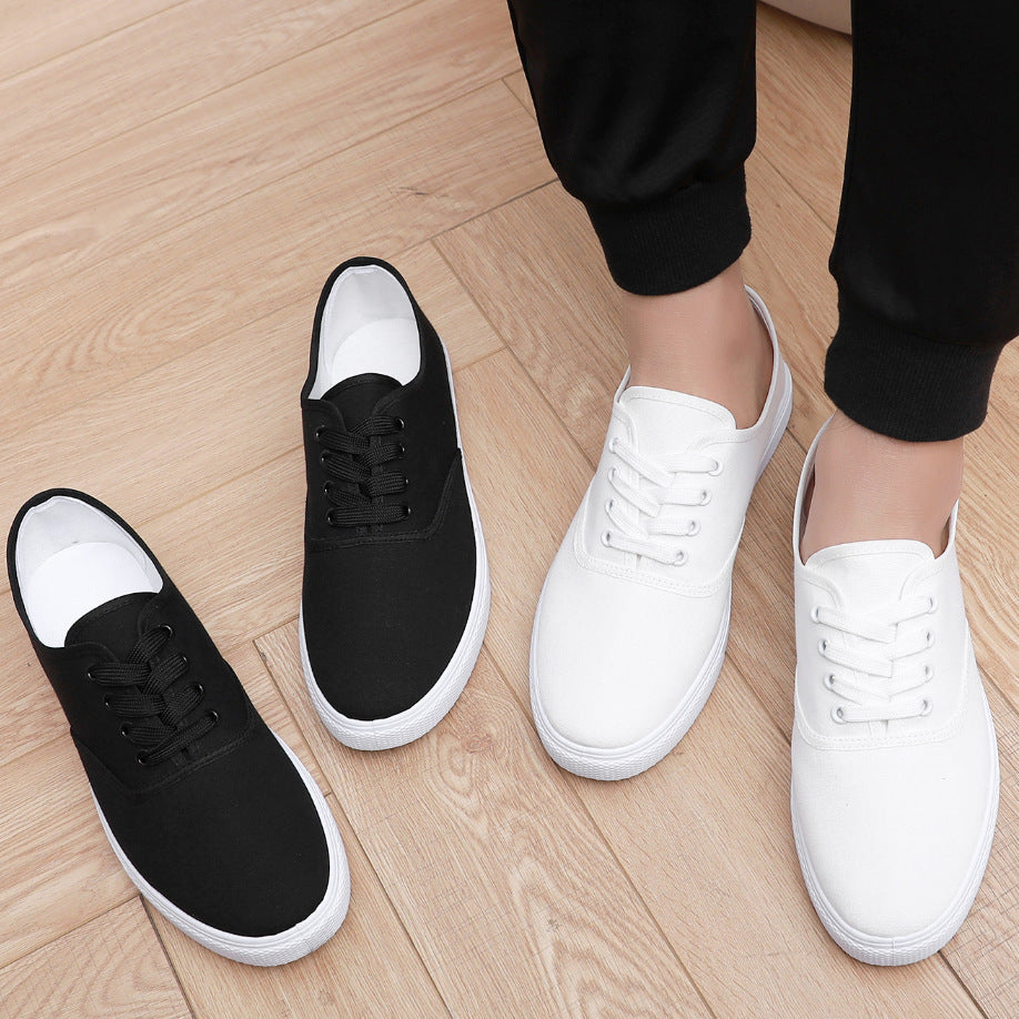 Lace-up Canvas All-match Casual Slip-on Easy Wear Couple Shoes Men's And Women's Same Style