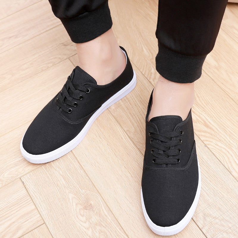 Lace-up Canvas All-match Casual Slip-on Easy Wear Couple Shoes Men's And Women's Same Style