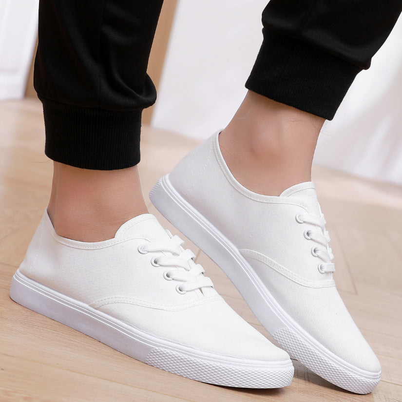 Lace-up Canvas All-match Casual Slip-on Easy Wear Couple Shoes Men's And Women's Same Style