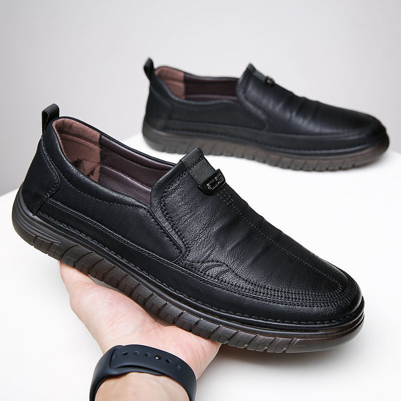 Men's Leather Shoes Breathable Beef Tendon Soft Bottom Everyday Joker Casual Shoes