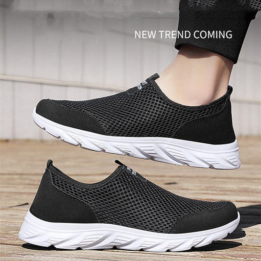 Men's Summer Mesh Slip-on Breathable Sneaker Lightweight Travel Shoes