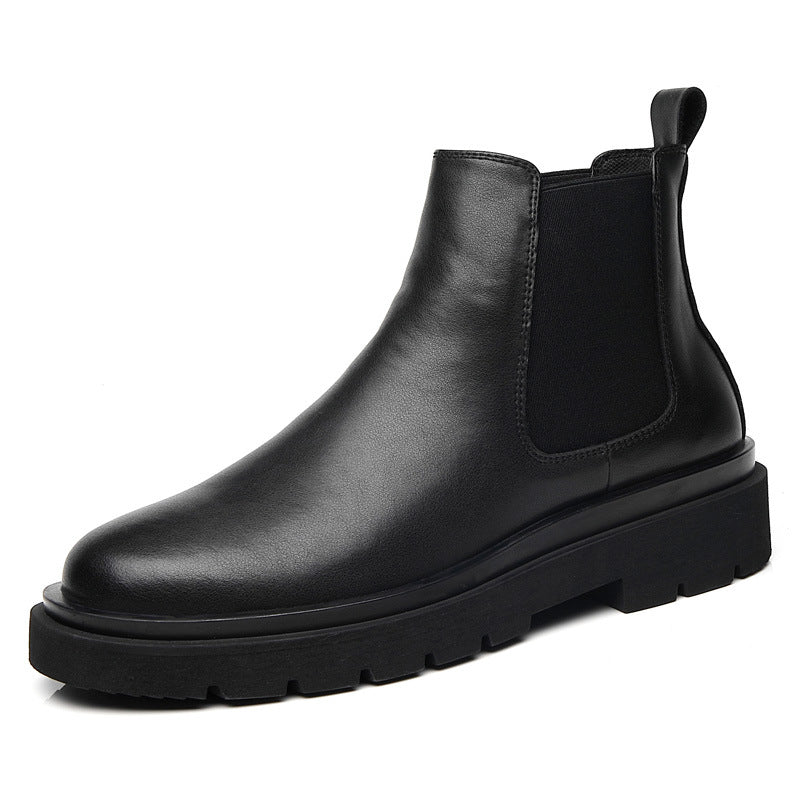 Men's Chelsea Boots High Top Working Wear Leather Shoes