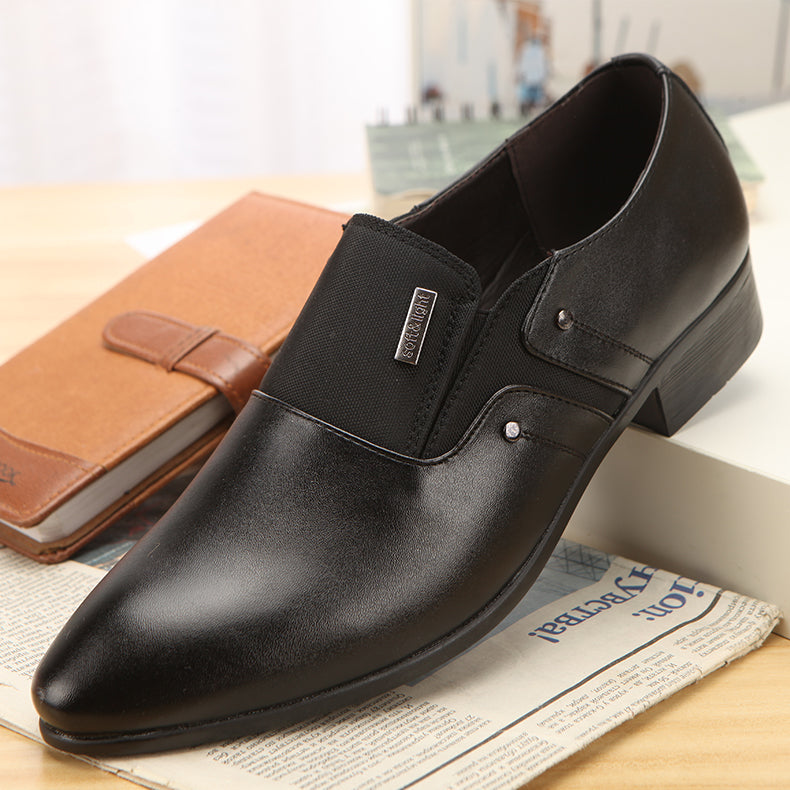 Mens Fashion Casual Pointed Toe Leather Shoes