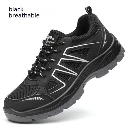 Breathable Mesh Fabric Anti Smashing And Puncture Protective Safety Shoes