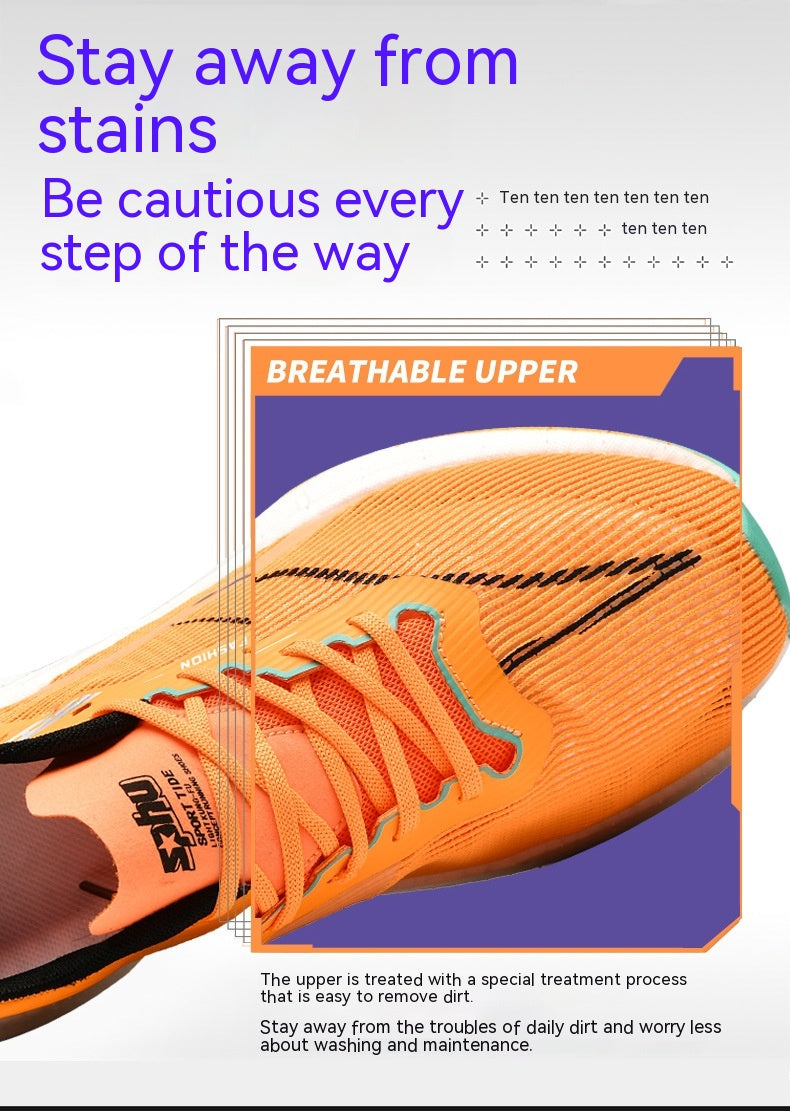 Shockproof Breathable Running Shoes Unisex Shoes Marathon Racing Soft Sole Lightweight Sneaker